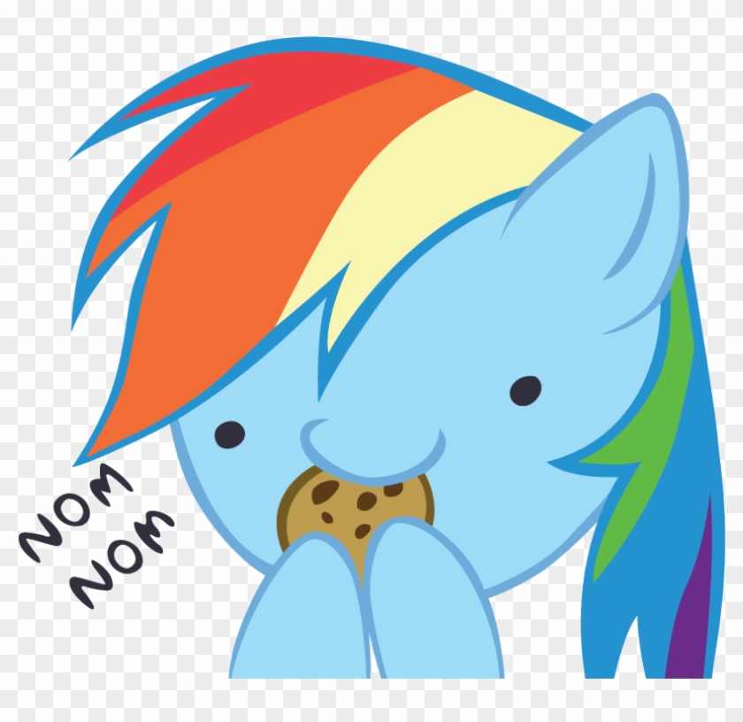 Ocarina0ftimelord, Chibi, Cookie, Cute, Dashabetes, - Rainbow Dash With Cookie #858014