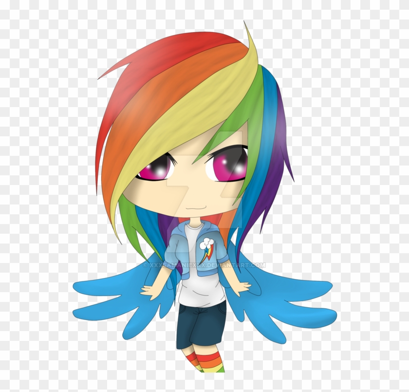 Rainbow Dash By Xxxsamaniexxx On Deviantart Human Chibi - Май Литл Пони Радуга #858055