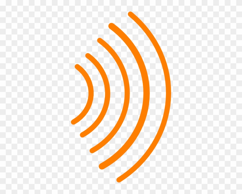 Radio Waves Orange Clip Art At Clker - Radio Waves Gif Png #858076