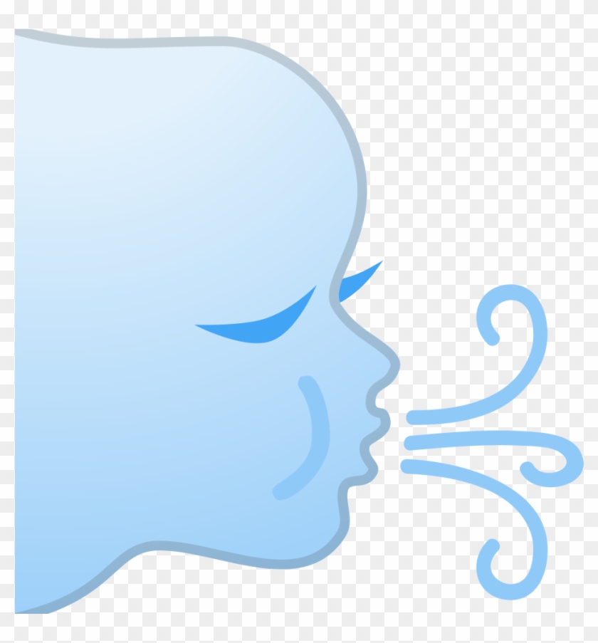 Wind Face Icon - Emoji Soplando #858080