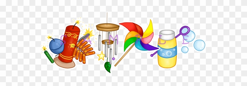 Summer Fun Fireworks, Wind Chime, Pinwheel, Bubbles - Summer Fun Fireworks, Wind Chime, Pinwheel, Bubbles #858109