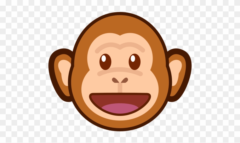 Face Monkey Facial Expression Smiley Clip Art - Monkey Open Mouth Cartoon #858180
