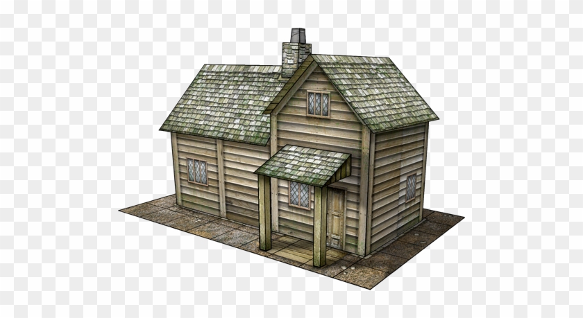 This Model's Footprint Is 7" X - House Hut Models #858417