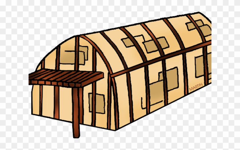 Native American Clipart Longhouse - Longhouse Clipart #858637