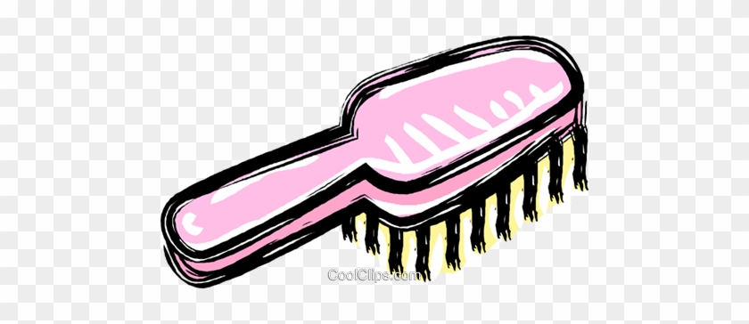 Hair Brush Royalty Free Vector Clip Art Illustration - Hair Brush Clipart Png #858640