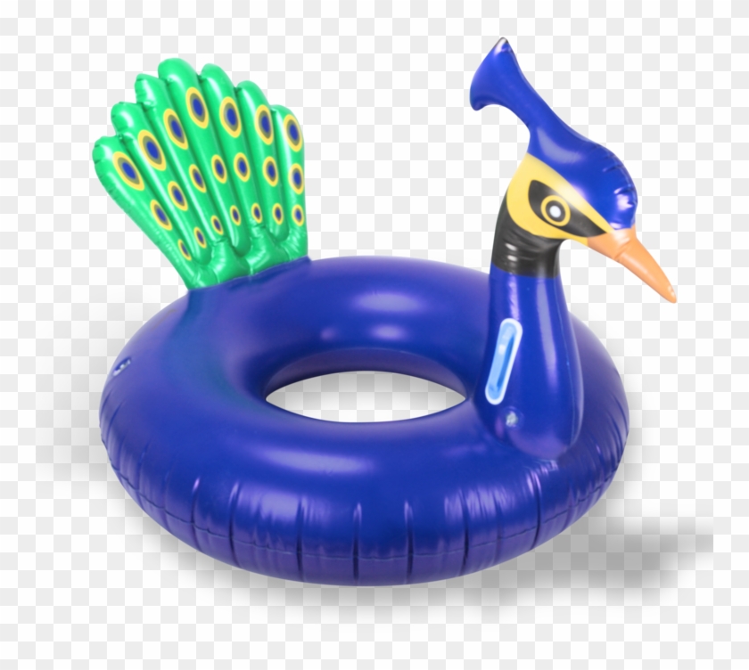 Mimosa Inc Round Tube Blue Peacock Pool Float - Inflatable #858674