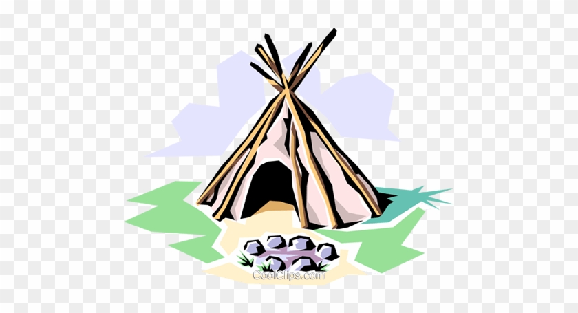 Indian Teepee Royalty Free Vector Clip Art Illustration - Indianerzelt Clipart #858694