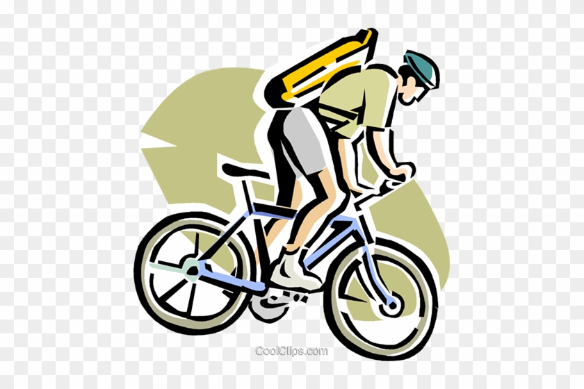 A Man In A Cycling Competition Cartoon Clipart - Mountain Biking Clip Art #858935