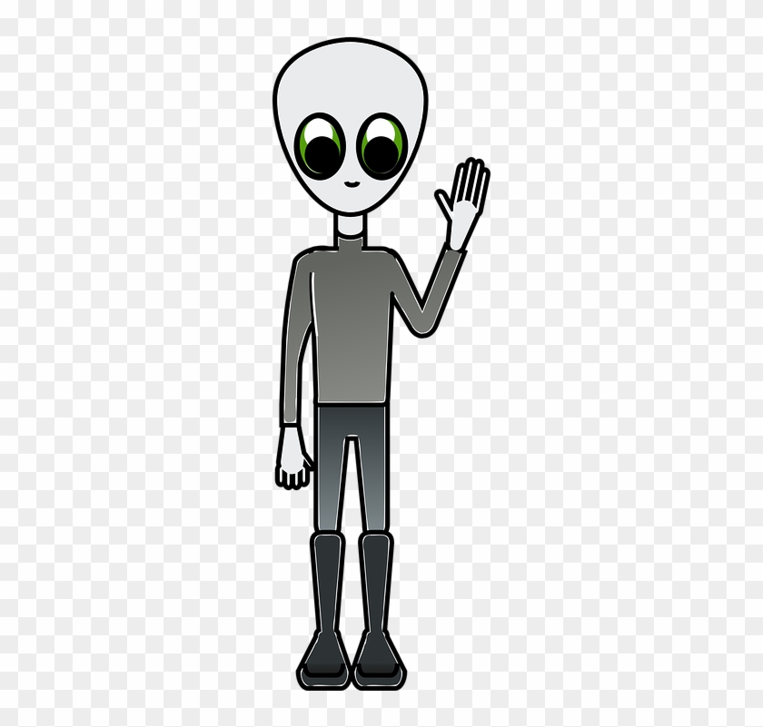 Goodbye Clipart Slim - Waving Alien #858982