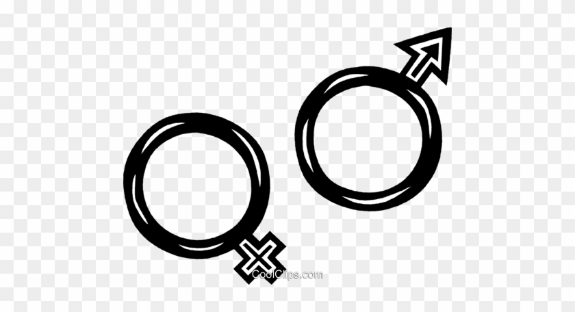 Male And Female Symbols Royalty Free Vector Clip Art - Símbolos Masculino E Feminino #859038