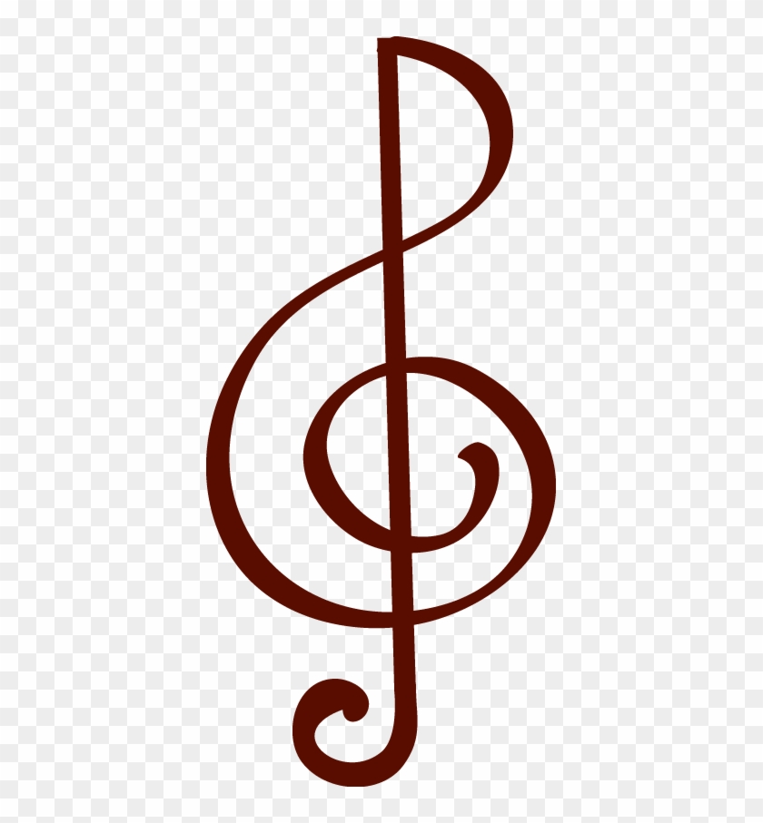 Clip Art Illustration Of A Treble Clef - Music #859111