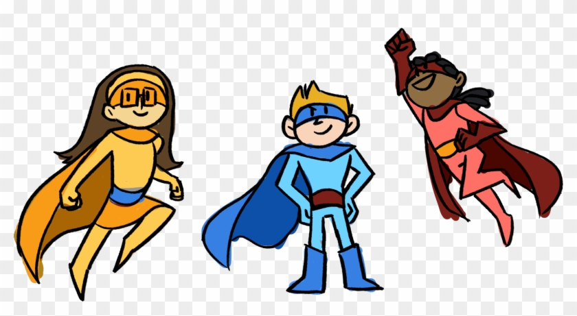 Colored Heros - Cartoon Superheroes #859372