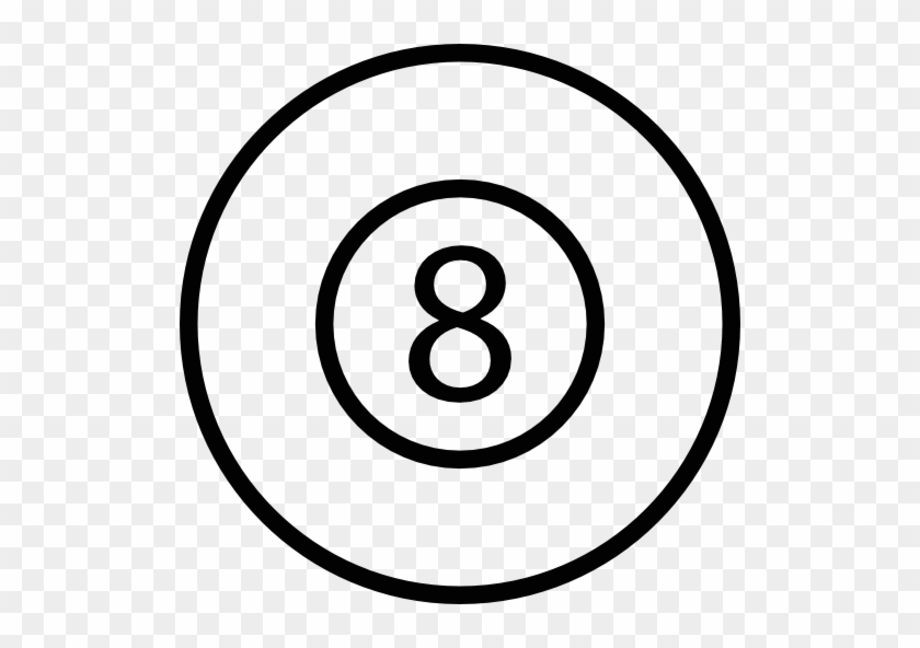 8 Ball Inside A Circle Free Icon - Fair Symbol #859482