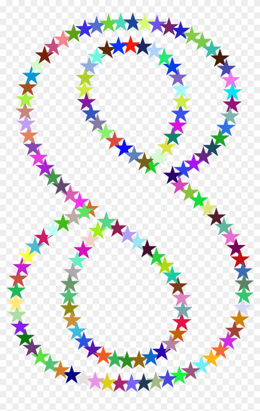 Eight Stars - Rainbow Star Number Eight Mugs #859532