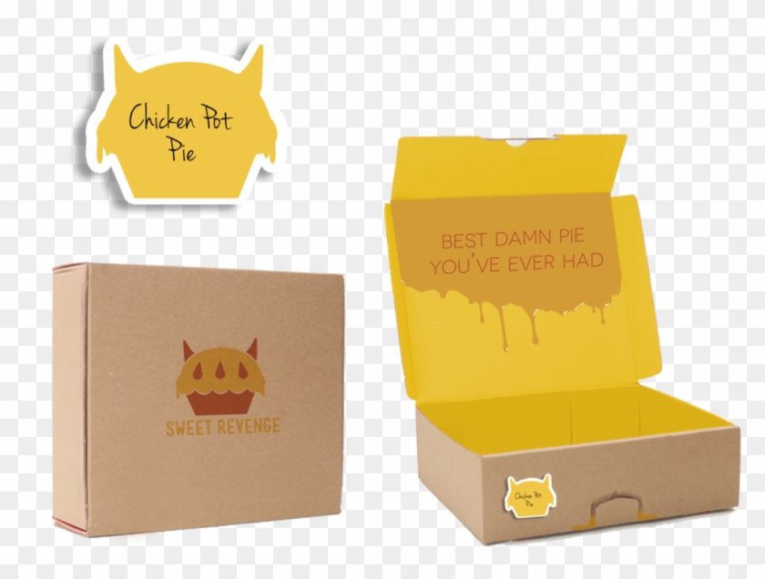 Pie Box With Die Cut Sticker Label - Pie Box With Die Cut Sticker Label #859554