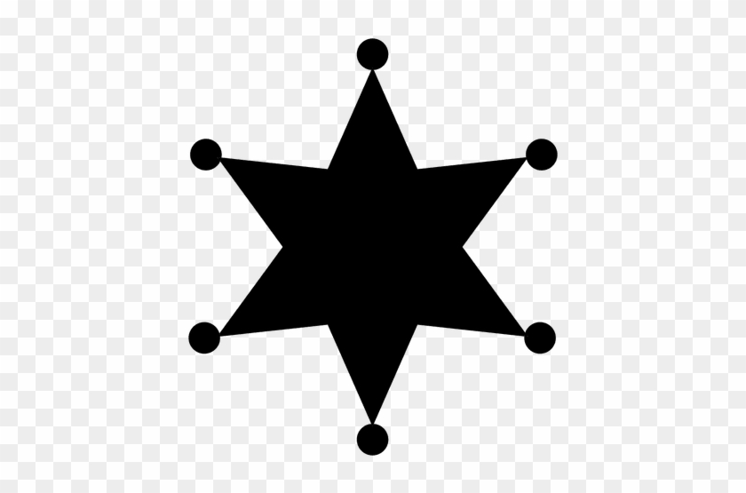 Sheriff Star Silhouette - Estrella De Sheriff Png #859698
