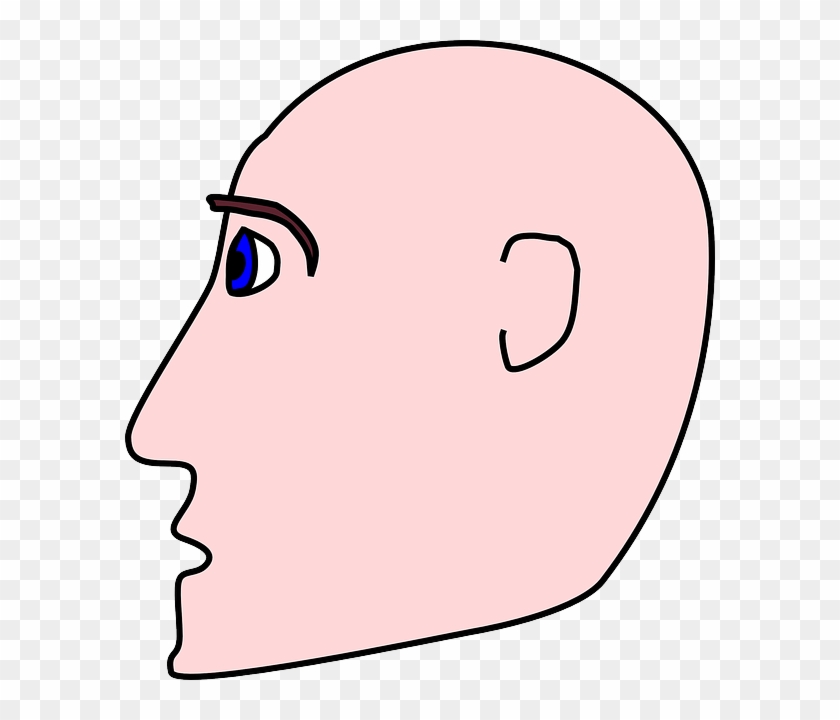 Bald Head, People, Man, Profile, Person, Cartoon, Side, - Cartoon Side Profile #859727