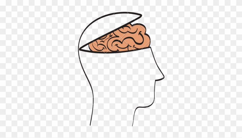 Human Head And Brain Outline - Human Head #859734