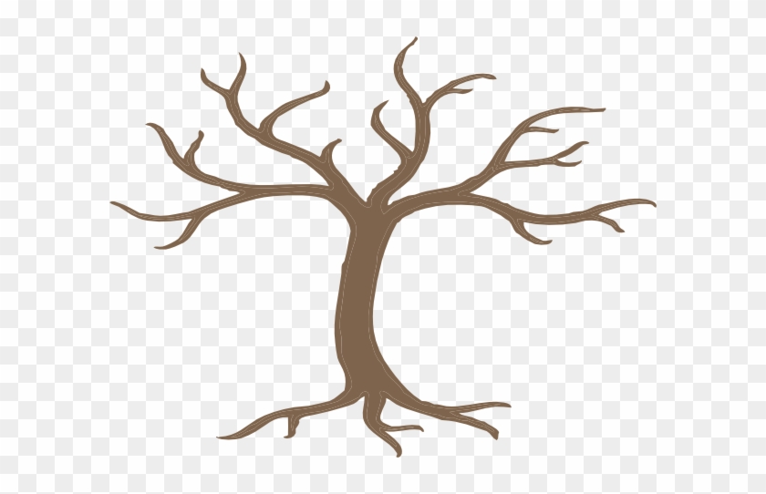 Dark Tree Trunk Clip Art At Clker - Bare Tree Clip Art #859802