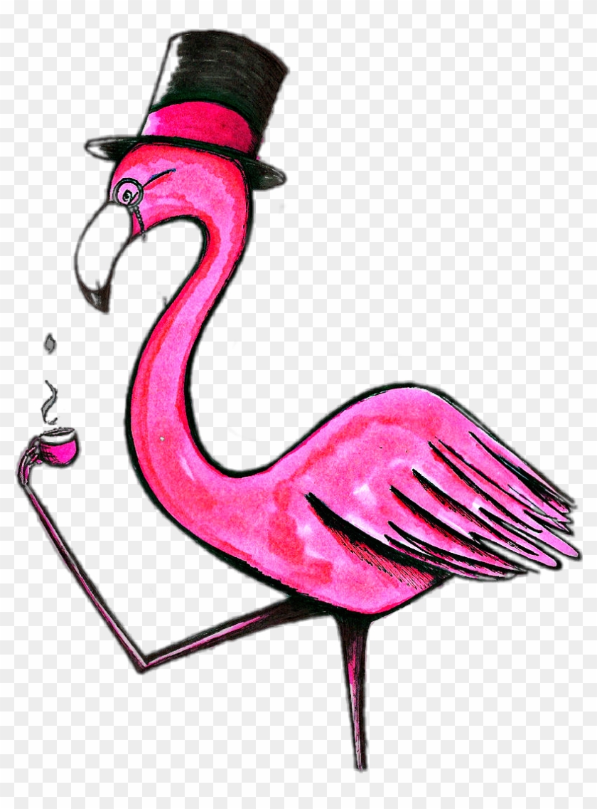 Report Abuse - Flamingo In A Hat #859809