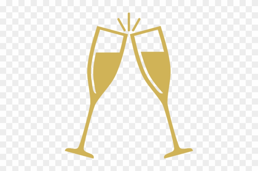 Lavo - Gold Champagne Glasses Clipart #859862