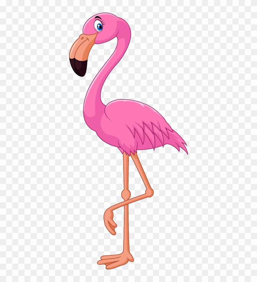 Flamingo Cartoon Clip Art - Flamingo Vector #859875