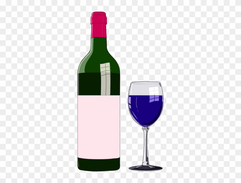 Wine Bottle And Glass Clip Art - Bottle Of Wine Clipart #859886