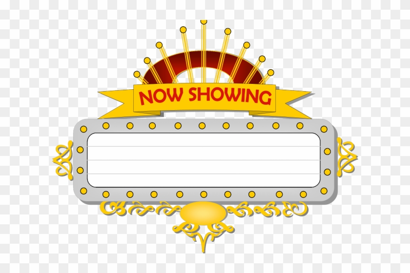 Sign Clipart Movie - Movie Marquee Clipart #859943