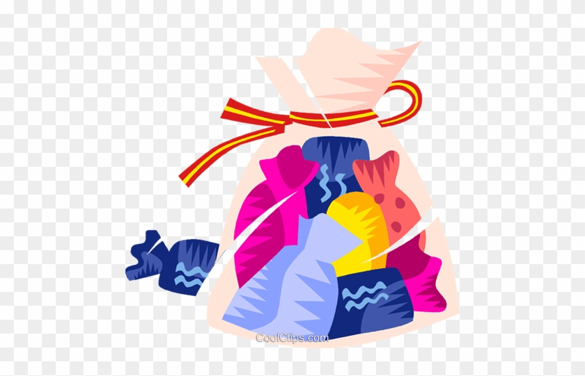Bag Of Candies Royalty Free Vector Clip Art Illustration - Candy #860005