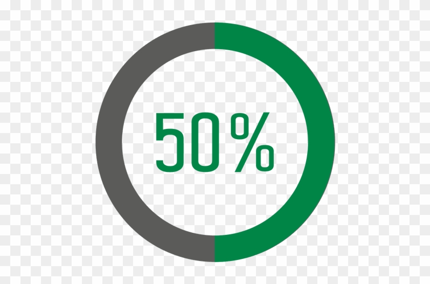 50 Percent Progress Circle Transparent Png - Barra De Progreso Png #860015