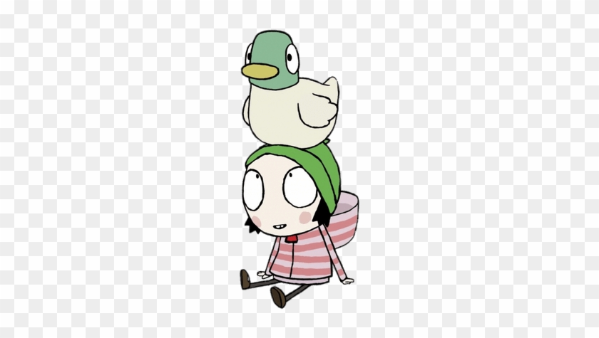 Duck Sitting On Sarah's Head - Sarah & Duck #860060