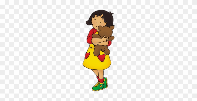 Caillou's Friend Sarah Holding Teddy Bear - Sara Caillou #860087