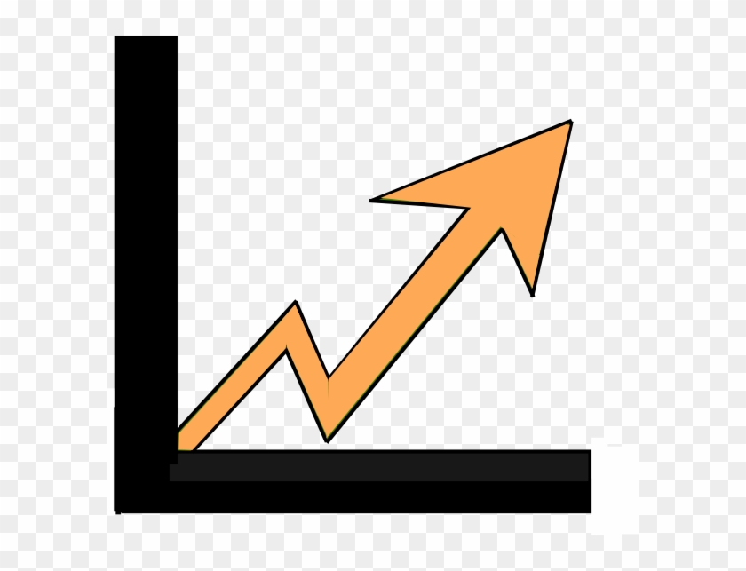 Orange Profit Arrow Outline 2 Clip Art - Triangle #860092