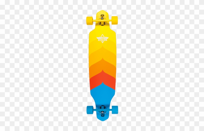 Dusters Wake Dusk Longboard Complete 38" - Dusters 10531222 Wake Dusk Longboard, Yellow/blue, #860145