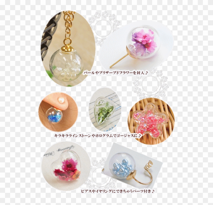 Yu Glass Dome And Sealing Pieces For Sets Or Piercing - ガラス ドーム 封入 #860230
