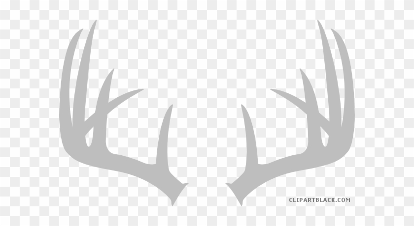 Deer Antlers Animal Free Black White Clipart Images - Deer Antlers With Bow #860404