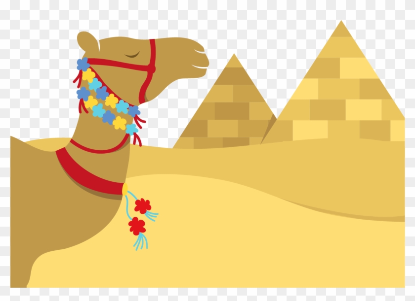Egyptian Pyramids Camel Illustration - Camel #860653