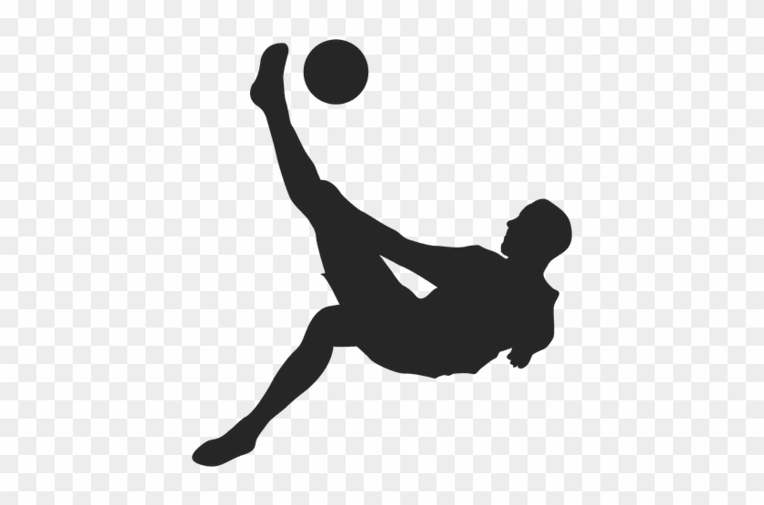 Footballer Kicking Ball Silhouette Transparent Png - Imagenes Png De Futbol #860658