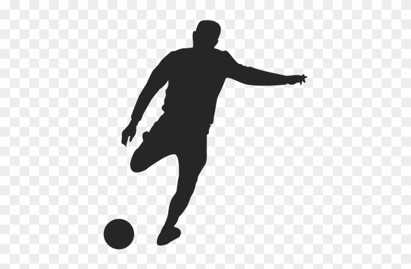 Footballer Kicking Ball Transparent Png - Soccer Silhouette #860687