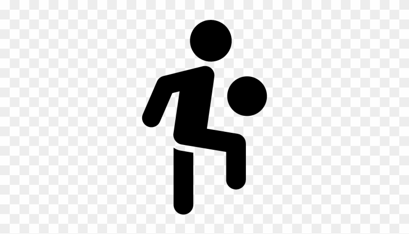 Person Kicking Ball With The Knee Vector - Sport Man Icon #860737