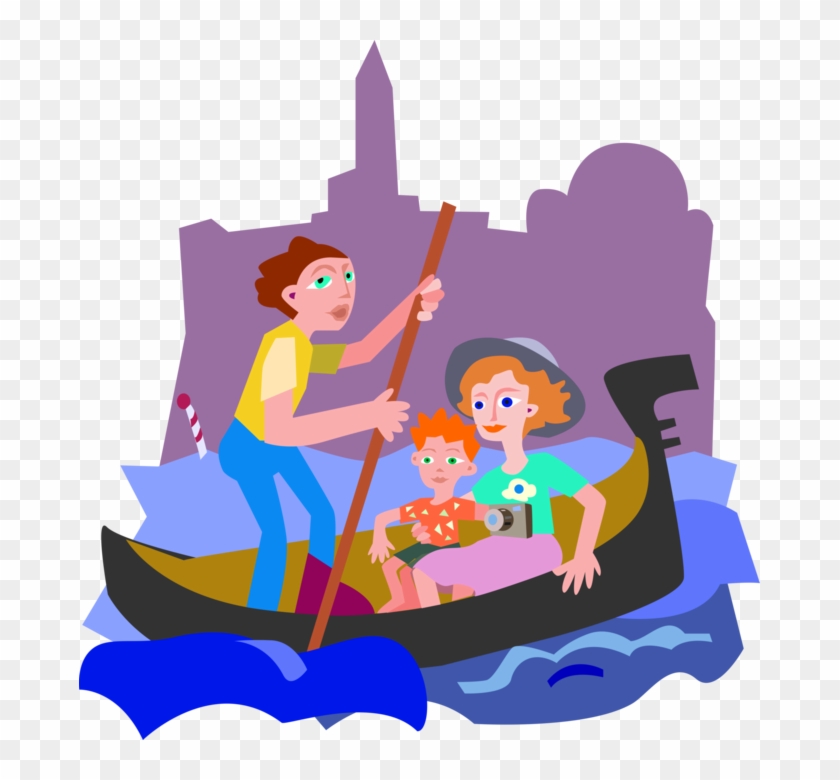 Vector Illustration Of Venetian Gondolier In Venice - Gondolier #860808