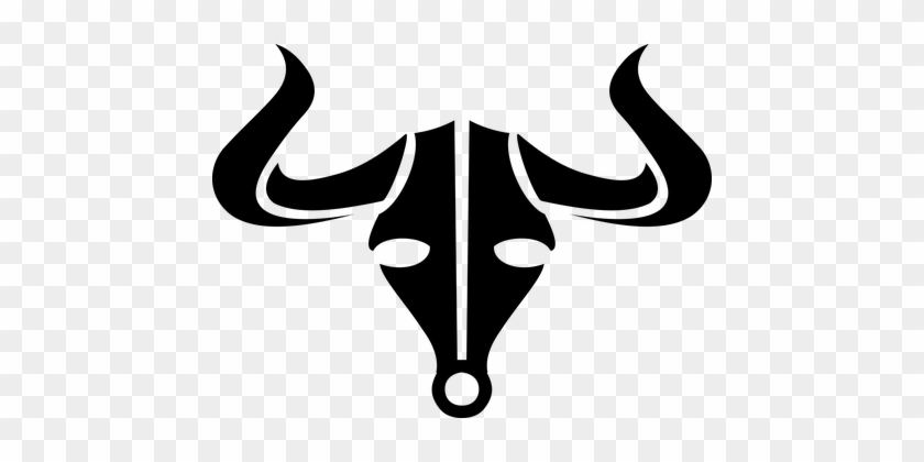 Bull Cow Cattle Horns Livestock Animal Tau - Bull Horn Silhouette #860841