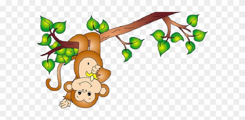 Cute Funny Cartoon Baby Monkey Clip Art Images - Monkey In A Tree Cartoon #860973