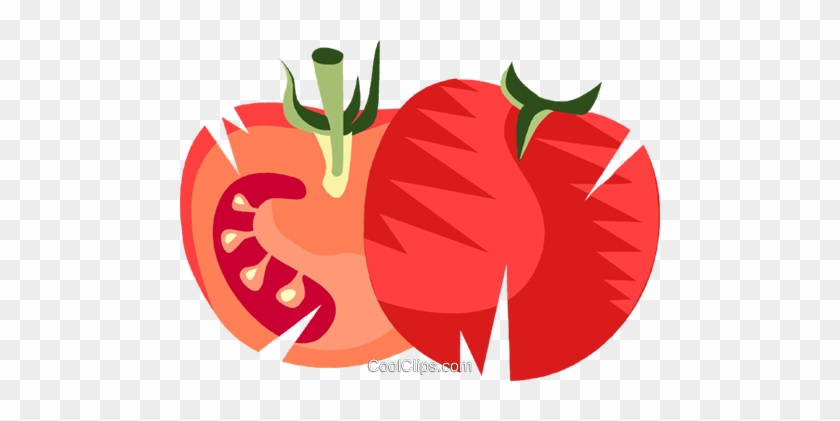 Sliced Tomatoes Royalty Free Vector Clip Art Illustration - Illustration #861000
