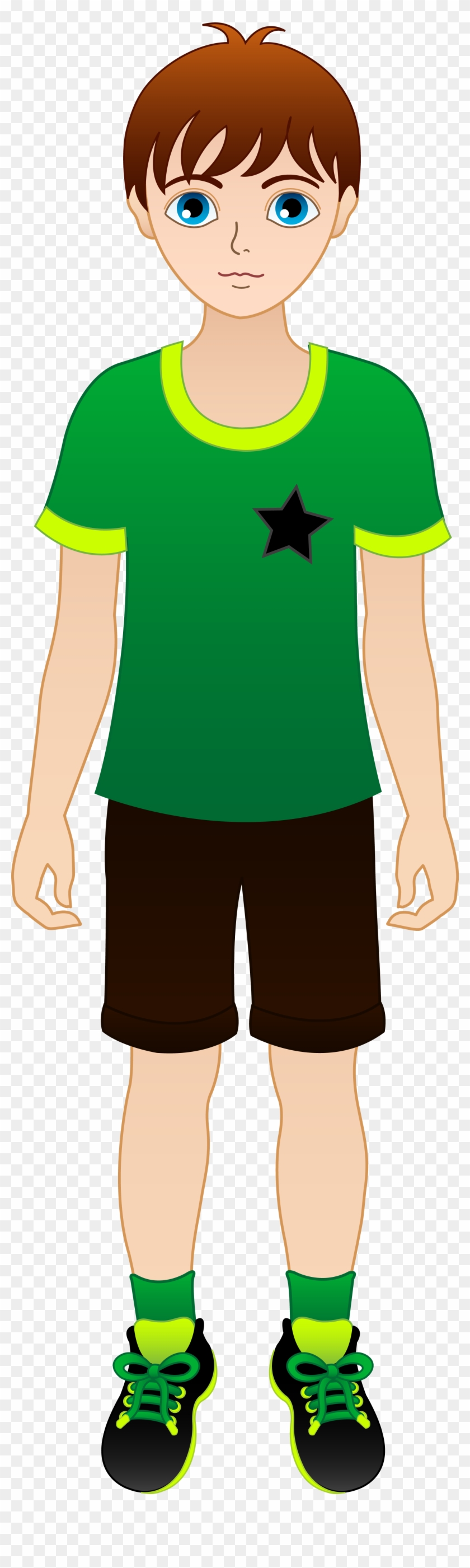 Boy Clipart - Brown Hair Boy Clipart #861089