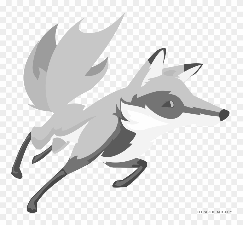 Fox Animal Free Black White Clipart Images Clipartblack - Summer Fox Golf Ball #861205