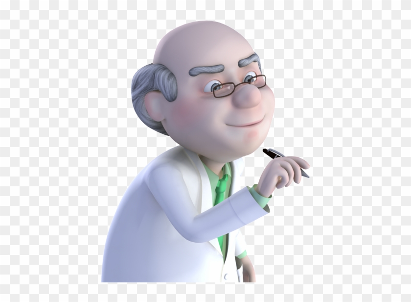 Nice Old Doctor Writing With Pen - Animation 3d Doctor Humans #861242
