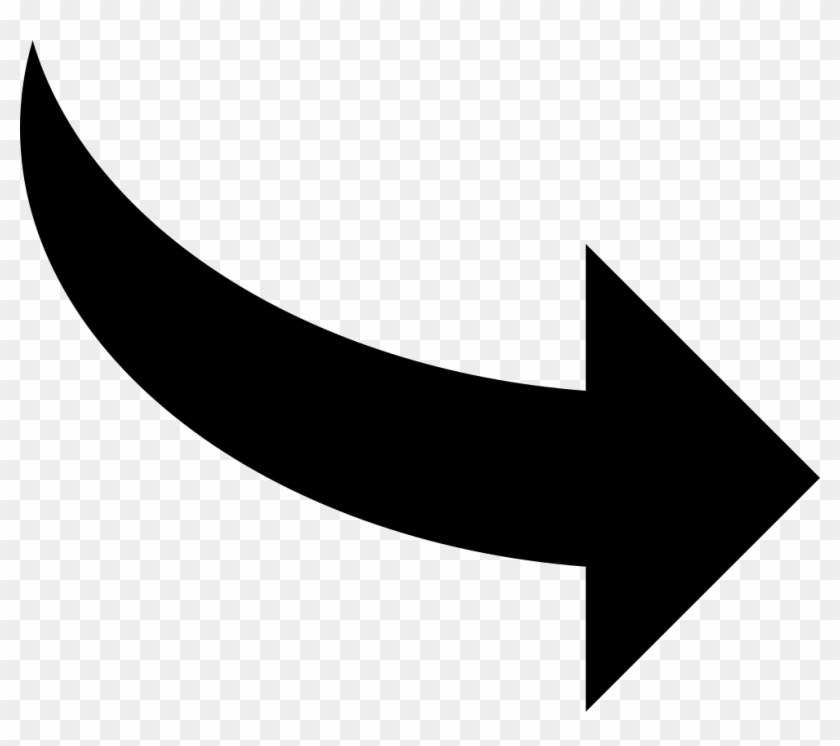 Curved Arrow To The Right Clip Art Download - Curved Arrow Pointing Right #861332