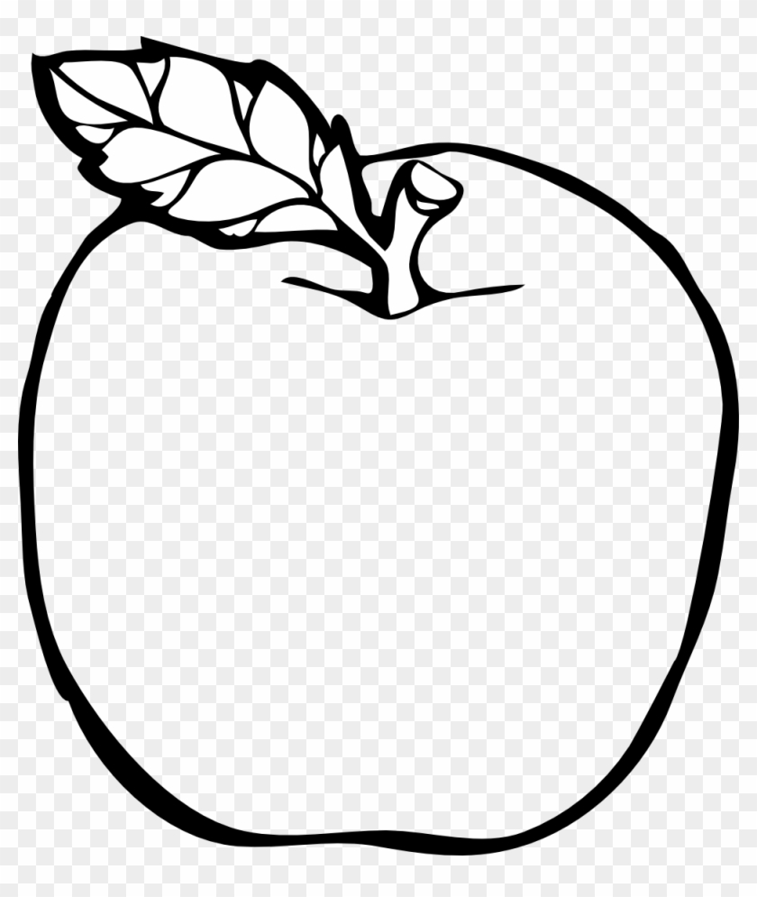 Clipart Picture Of Apple Black And White Many Interesting - Apple Black And White Clip Art #861334