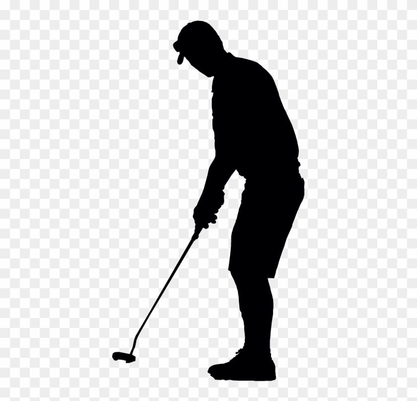 Pin Golf Putting Clip Art - Golf Silhouette Png #861502